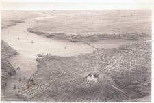 Bird's eye view of Washington D C Historic Old Photo picture