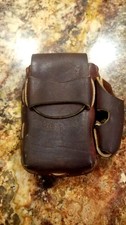 Vintage Handmade leather cigarette and lighter case picture