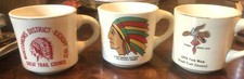 Lot of 3 Vintage Boy Scouts BSA Coffee Mug Cups 1972-74 Moecomdws POW Wow Indian picture