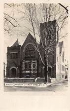 J28/ Shelby Ohio RPPC Postcard c1910 First Lutheran Church Building  266 picture