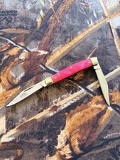 Pink Gentlemen’s Pocket Knife Vintage Design 2 Blade Manual Pink Pearl picture
