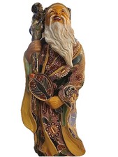Kutani Porcelain Jurojin God of Longevity & Wisdom 13 1/2in.Tall  Meiji Period picture