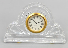 Vintage Small Glass Mantle Quartz Clock~Princess House~Prism~Sun Catcher~4.75