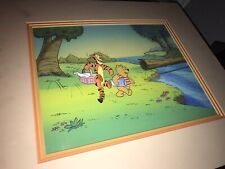 Winnie The Pooh& Tigger Original Animation Production Cel W/ Background picture