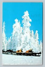 Snowmobiling, Montana c1983 Vintage Postcard picture