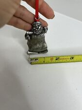 Vintage Nantucket Old World Santa Claus Christmas Ornament Metal Pewter St Nick picture