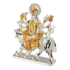 Metal Maa Durga Sherawali MATA Idol On Lion Car Dashboard Statue Pack Of 1 Pcs picture