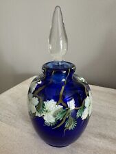 Daniel Salazar Steven Lundberg Art Glass Large Blue Perfume Flower Signed picture