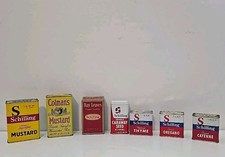 Vintage Schilling/Colman Spice Tins Lot - Set of 7 - Many Still Contain Contents picture