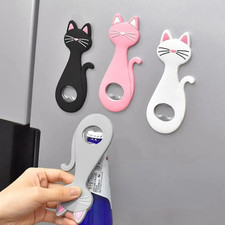 1 pc Cute Cat Magnetic Bottle Opener Fridge Magnet Beer Opener picture