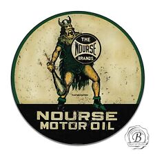 Nourse Brands Motor Oil Viking Gas & Oil Reproduction Circle Aluminum Sign picture