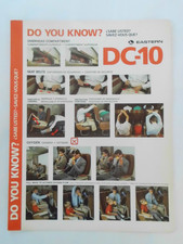 SAFETY CARD EASTERN AIRLINES DC-10 picture