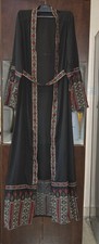 RARE New Palestinian Women Embroidered Open Abaya Bisht embroidered thobe Arabic picture