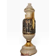 Vintage Casa Vinicola Melini Florence Italy Ceramic Decanter Gold Trim 1968 picture
