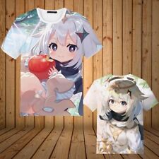 Genshin Impact Round Collar Anime Short Sleeve Cosplay New Cute T-shirt Gift #5 picture