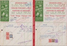 1942 VENICE Radio BARERA Laboratory Piano Repair LOT 2 Receipts picture