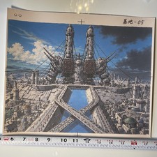 MACROSS Animation Cel Background art Print vintage anime Series MCROSS CITY   R picture