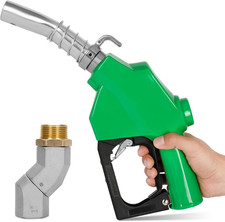 1'' Fuel Nozzle with Hose Swivel & Hook, Max Flow 30GPM, 3-Speed Latch Auto Shut picture
