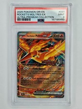 2025 Pokemon Destined Rivals 031/182 Team Rocket's Moltres ex UPC Stamped PSA 9 picture