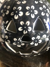 Polish Pottery Black Goth Gourd Pumpkin 7