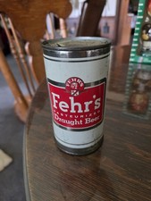 Vintage 1950's Flat Top Fehr's Pasteurized Draught Beer picture