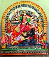 Full Family Durga Murti, 24 Inch Durga Statue, Durga Murti, Big Size Durga  picture
