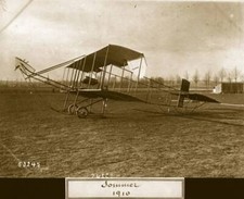 Sommer biplane with 50 hp Gnome rotary engine c1900 Old Photo picture