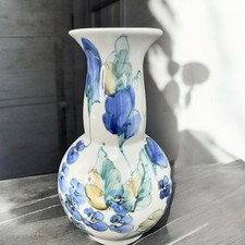 Vintage Hand Made Studio Art Pottery Vase Vessel Bottle Artist Signed EZ Vase picture