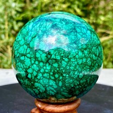 1.5LB  Natural malachite ball quartz crystal energy ball reiki healing picture