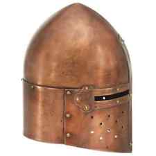 Medieval Knight Helmet Antique Replica LARP Copper Steel picture