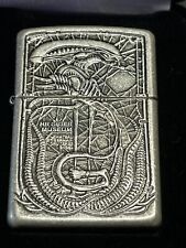 Zippo lighter Armor 2-side Silver Plated Alien Hr Ginger Museum New In Box picture