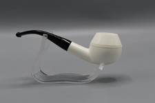 Smooth Rhodesian Pipe BLOCK MEERSCHAUM-NEW Handmade Fitted Case#155 picture