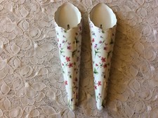 Pair Porcelain Wall Pocket Vases 12