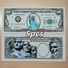 5Pcs/US, Statue of Liberty Commemorative Banknote, $10000, Fluorescent, UNC picture