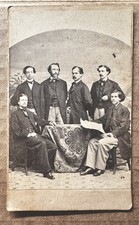 1860s CDV New York Men Meeting Holding Document Civil War Era Photo Political picture