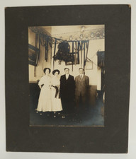 Early 1900's Men in Suits and Women White Dress VTG Black & White Photo 8