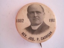  Rev. Joseph Carrigan 1882 1907 Antique Pin  picture