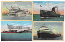 Lot of 24 All Ship Boat Ferry Ocean Liners Related Postcards picture