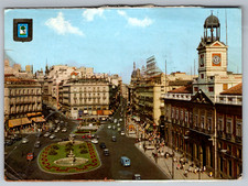 c1970s Madrid Puerta del Sol Cars Busy Street Ediciones Fisa Postcard picture