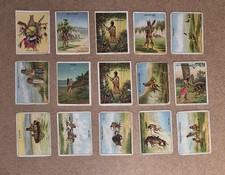 1910 Hassan T73 Indian Life In The 1860s Antique 15 Tobacco Card Vintage Lot picture