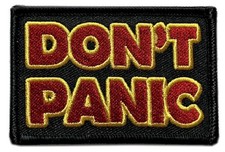 Don't Panic Embroidered Patch [Hook Fastener Backing - 3.0 X 2.0 inch - PD23] picture