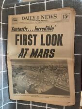 FIRST LOOK AT MARS, RARE  DAILY NEWS ORIGINAL NEWSPAPER FROM JULY 21, 1976, WOW picture