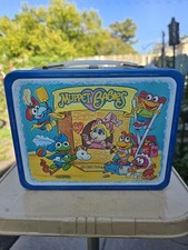 Vintage 1985 Jim Henson MUPPET BABIES Metal Lunch Box With Thermos- Kermit - Htf picture