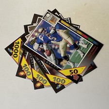1992 Wild Card WORLD LEAGUE FOOTBALL stripe card lot ( 1000 / 100 / 50 )  WLAF picture