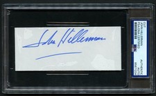 John Hillerman signed autograph 2x5 Cut Actor Magnum P.I. RC PSA Slabbed picture