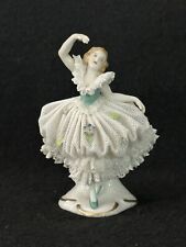 VOLKSTEDT  “Ballerina”  Teal  Flowers  4”  #V20021  Porcelain  Figurine Germany picture