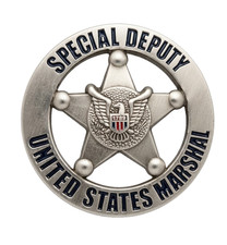 US Marshals Service (SPECIAL Deputy) Gun Metal lapel Pin picture