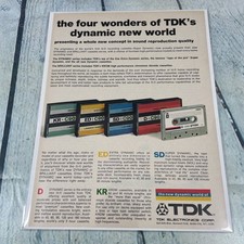 1973 TDK Dynamic & Brilliant Cassettes Vtg Print Ad/Poster Promo Art Magazine Pg picture