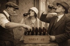Rare Uncle Jo Soda Bottle Crate w/ Bottles – Ft. Worth TX / Duncan OK – Pre-1942 picture
