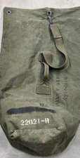 VTG 1944 WWII US Army M-1943 Canvas Duffel Bag Named Frank Sassi Stenciled US picture